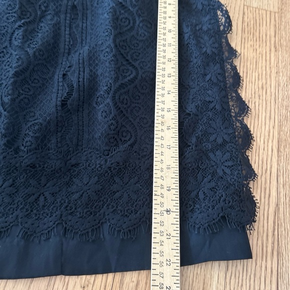 Trina Turk Black Lace Resort A Line Mini Skirt Lined USA MADE Sz 6 - Picture 6 of 6